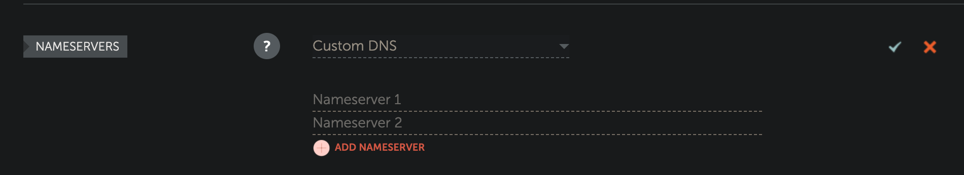 Setting up nameservers